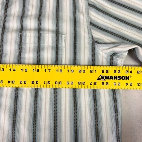 Kuhl Shirt Mens Large Bohemian Button Up Multicolor Striped Short Sleeve - Picture 6 of 12